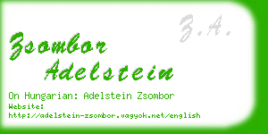zsombor adelstein business card
